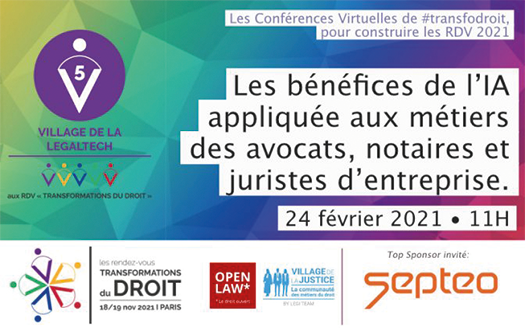 Présentation des bénéfices de l’IA appliquée aux métiers des avocats, notaires et juristes d’entreprise